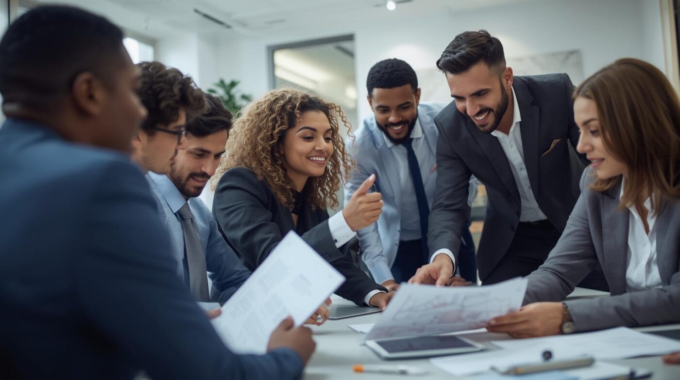 Immobilienmakler beraten sich